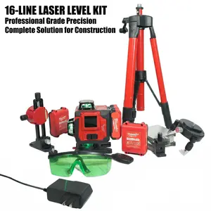 Milwaukee 16-line horizontal and vertical cross laser level  tool kit set