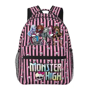 Monster high Backpack for Women Men, Monster high dolls Print Casual Daypack, Monster high doll Lightweight Resistant Travel Backpack for Hiking Commuting College