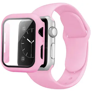iWatch 2in1 Bumper Case & Band 38mm WB-IWS Pink Accessories Durable Protection Silicone