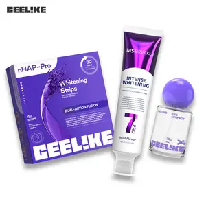 Ceelike All-Purple Whitening Set Strips + Toothpaste + Oral Spray | 3-in-1 Teeth Whitening Kit