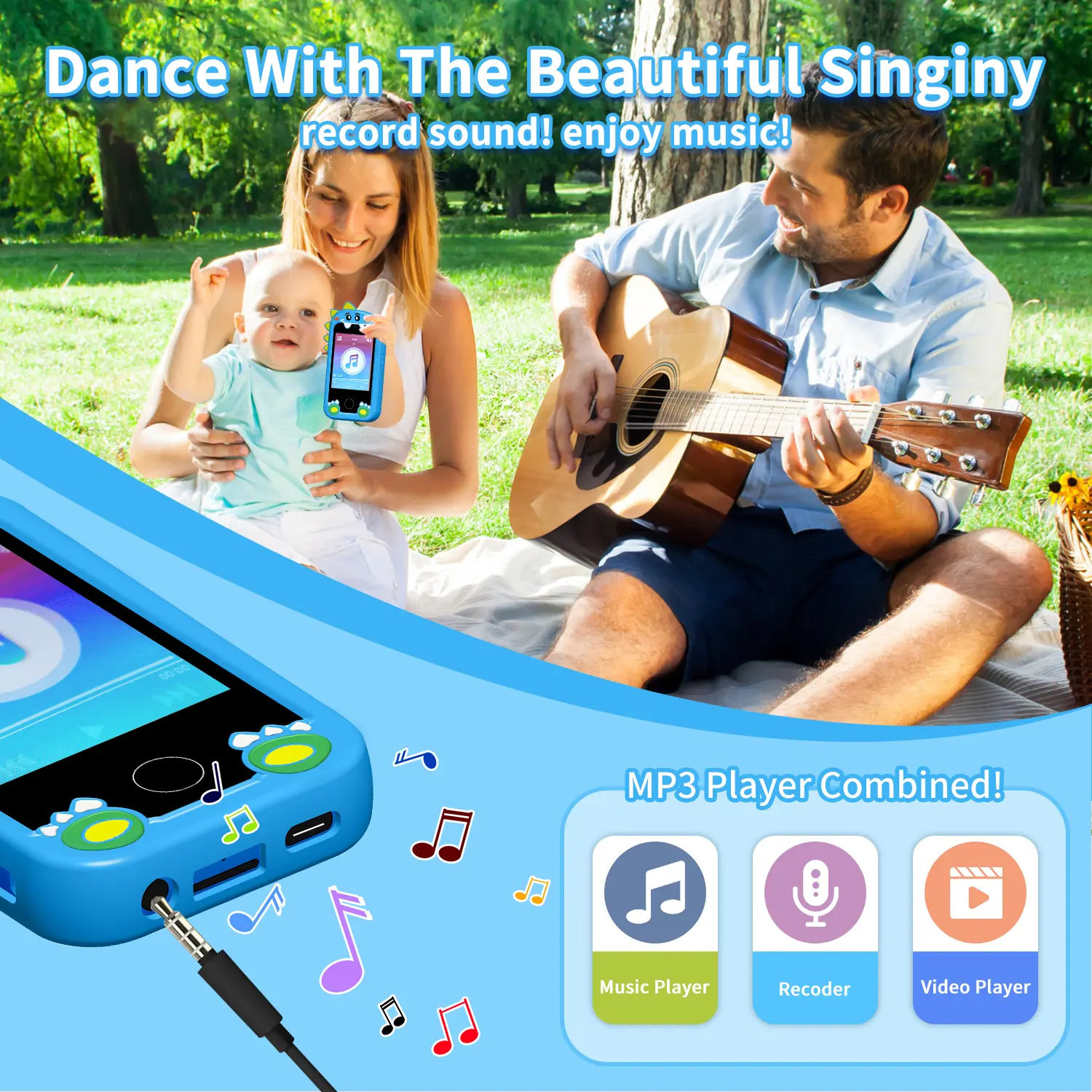 Fun & Portable Smart Phone for Kids – 2.8" Touchscreen with Cute Design, Learning Games, Music & Camera – Great Gift for Ages 3-10