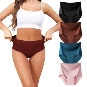 LEVAO Women’s High Waisted Seamless Underwear 4 Pack – No Show Panties for Leggings & Everyday Wear S-XXL