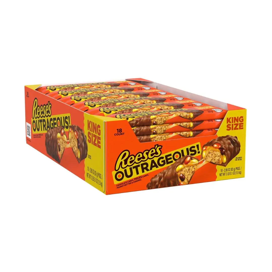 REESE’S OUTRAGEOUS King Size – 18 Pack, 2.95 oz