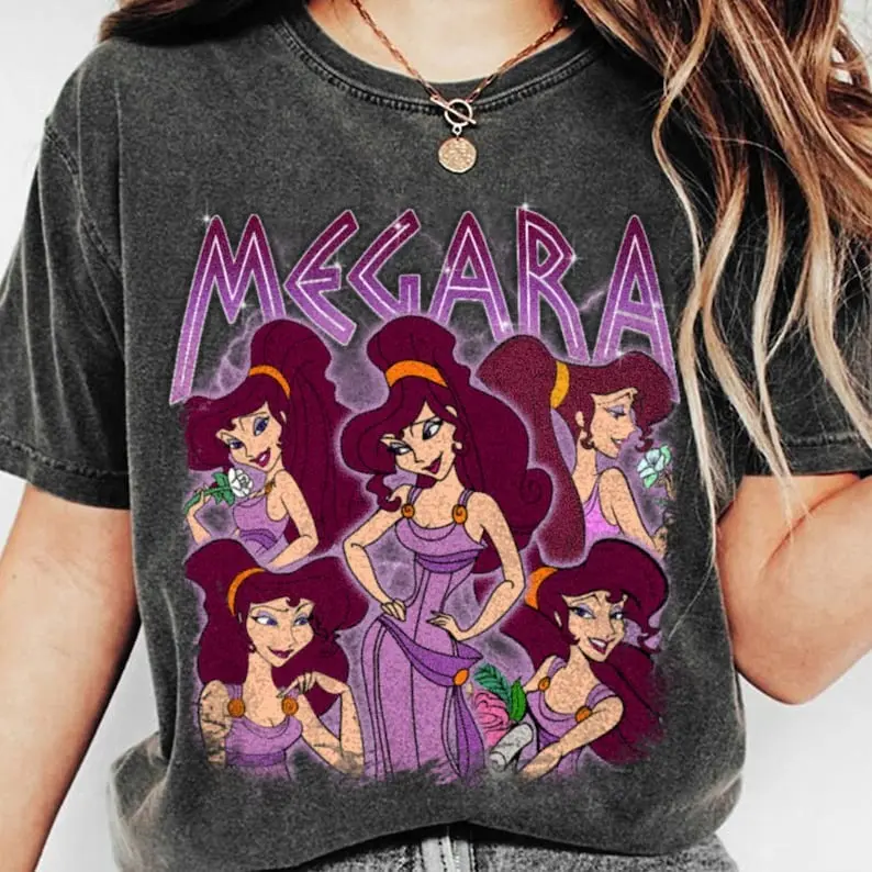 Megara Shirt Funny Tee, Hercules Wife Tees, Vintage Graphic T-shirt Family 2024 Trip Gifts