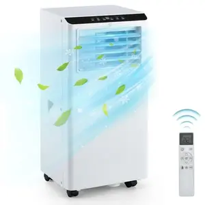 8,000 BTU Portable Air Conditioner Cools Up to 350 Sq.Ft, 3-IN-1 Energy Efficient Portable AC Unit with Remote Control & Installation Kits for Living Room,Campervan, Office, Temporary Space