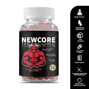 【Newcore 】7-in-1 Nitric Oxide Booster - Maca Root & L-Arginine & Ashwagandha & Horny Goat Weed & Shilajit & Tongkat Ali & Beet Root Gummy for Blood Flow, Energy & Stamina Support | 100% Natural