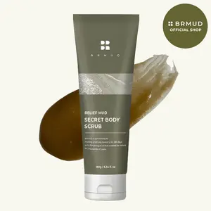 [Official Shop] BRMUD Relief Body Scrub 180g – Gentle Soft Gel Exfoliator with Volcanic Mud & Salicylic Acid for Smooth, Hydrated Skin, Restore, Cleansing,  Cleanser