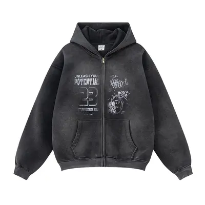 Hirono Zip Up Hoodie - TikTok Shop