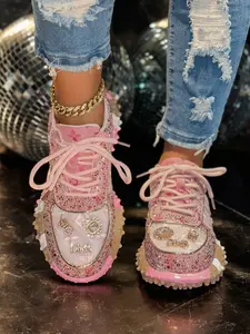 Women's Thick Sole Breathable Mesh Sneakers, Sports Shoes, High-Heeled Casual Shoes, Trendy Comfortable Footwear for Daily Wear & Stylish