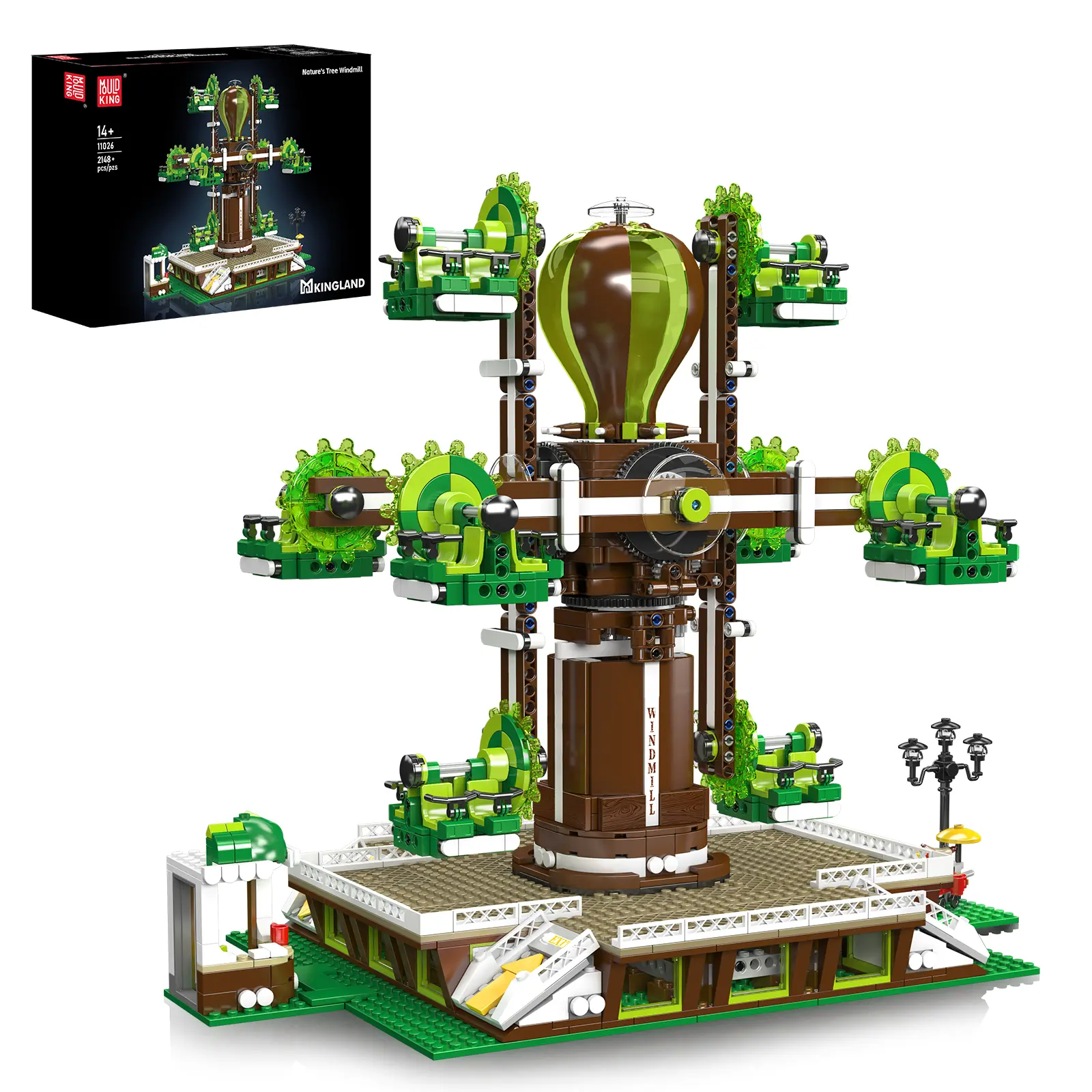 Mould King 11026 Windmill Construction Model Collectibles Building Block Adult Kid Toy MOC Display Gift 2148 Pieces