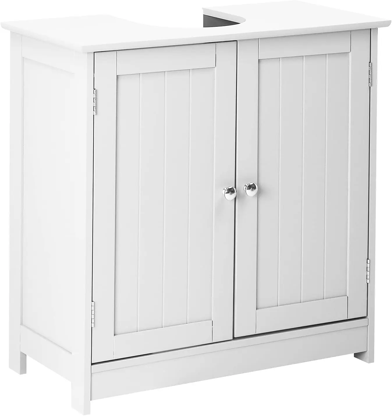 VINGLI Pedestal Under Sink Cabinet Free Standing Bathroom Storage Cabinet Organizer with with 2 Doors Adjustable Shelf Modern White Small Bath Sink Cabinet Space Saver 23.6" x 11.8"x 23.6",dorm essentials,home decor