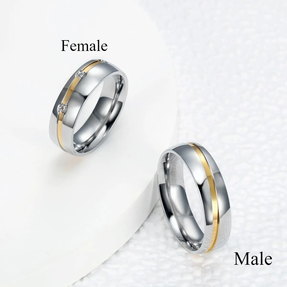 Elegant Titanium Wedding Band - Fashionable & Sophisticated Synthetic Zircon Line Plain Ring for Men & Women - Perfect for Anniversary & Valentine's Day Gifts, Wedding Rings, Stackable Rings