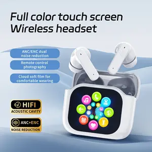 Wireless Bluetooth earphones, touch screen, deep bass, USB Type-C charging, ultra long battery life, Bluetooth 5.4 is faster and more stable, suitable for in ear Bluetooth earphones for iPhone, Android, and various places