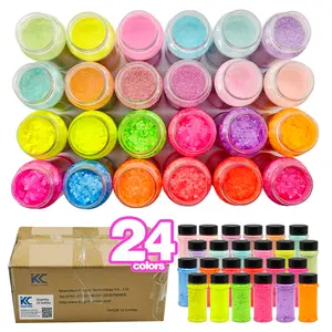 Chunky Glitter 24-Colors Holographic Cosmetic Sequins Flakes for Face Hair Nail Eyeshadow Iridescent Crafts Glitter for Art DIY Resin Tumbler Jewelry Festival Party Makeup