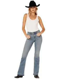 Idyllwind Women's Medium Wash Old West High Risin' Released Hem Flare Jeans - Iwfa20j12-Mdw