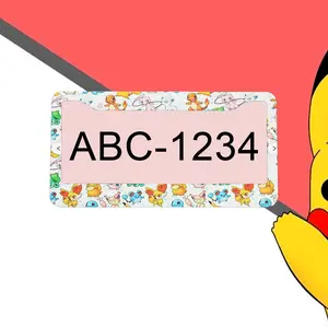Poka License Plate Frame, Anime Characters Car Accessory, Anime Father's Day Gift, Pocket Beast, Birthday Gift For Dad