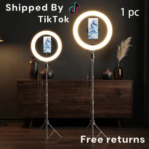 12 Inch LED Ring Light Kit with 17-63" Extendable Tripod Stand - 3 Color Temperature Modes Dimmable Circle Light for YouTube Podcast, TikTok Live, Makeup Studio & Video Conference Lighting#Easter Gift#SummerVibes