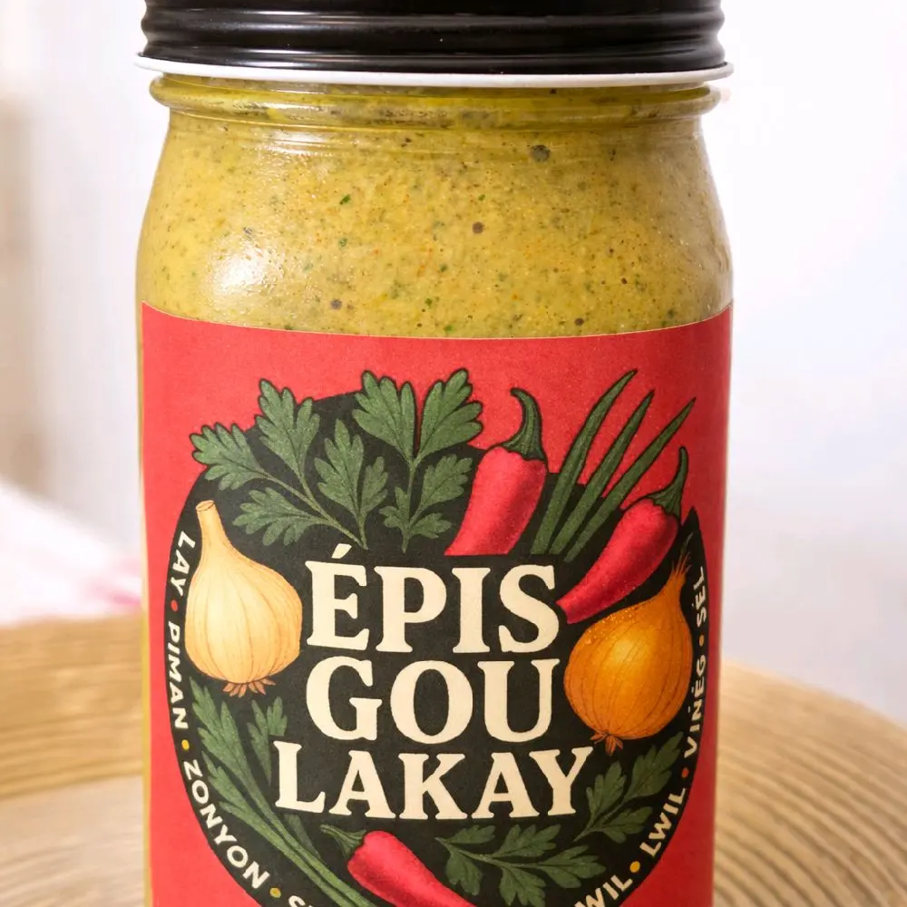 Épis Gou Lakay 32oz - Lay Diman Zonyon Sallot Wil Lwil Vineo Sel - Premium Quality Sauce for Everyday Use