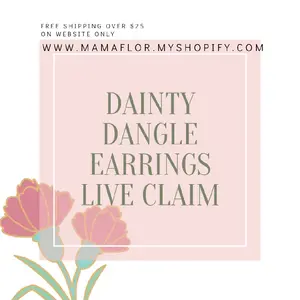 MamaFlor Live Dainty Dangle Earring Claim - Polymer Clay