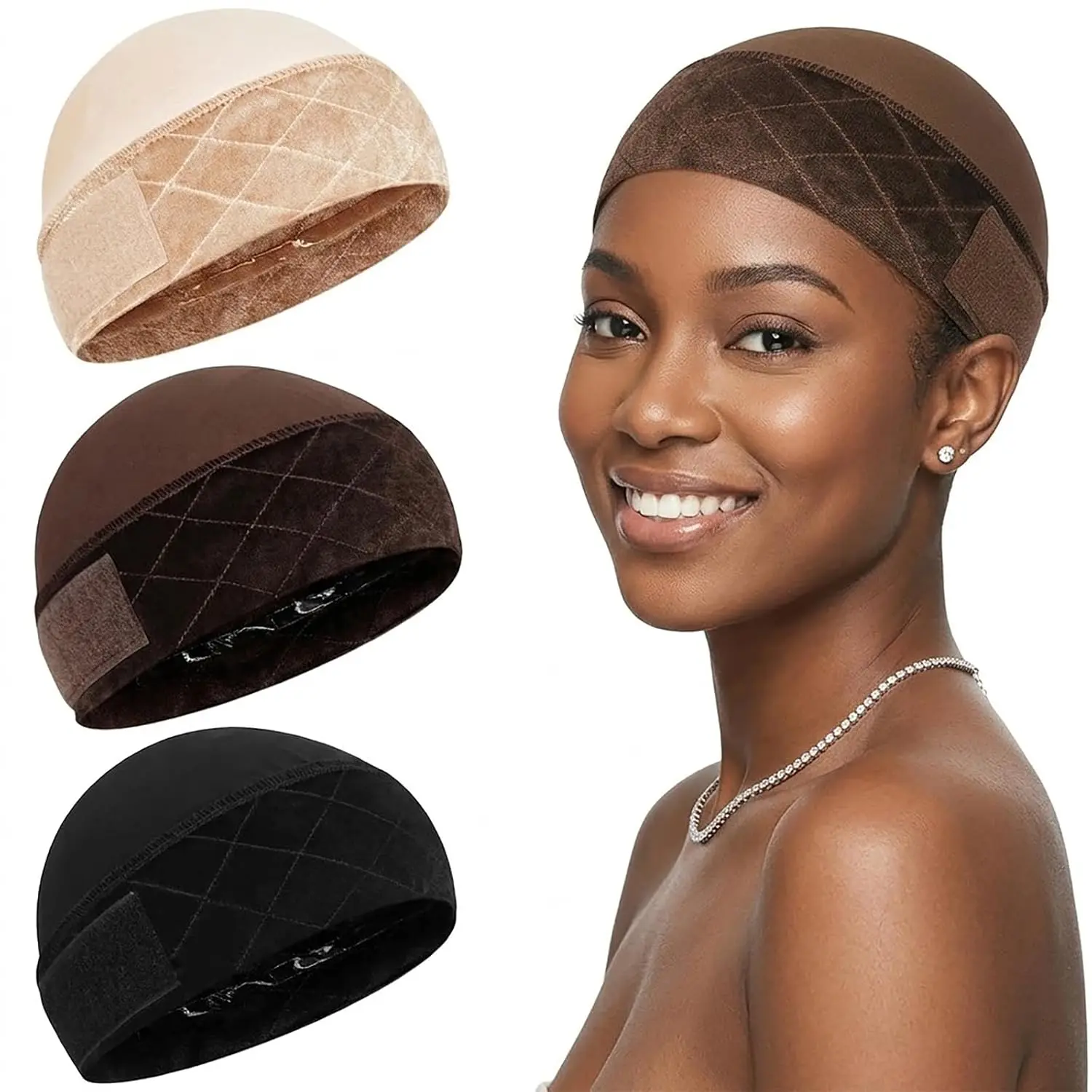 2Pcs Modal Wig Cap, Soft Stretchy Breathable Wig Cap, Lightweight Hair Net Wig Liner for Lace Front Wigs, Multi Colors