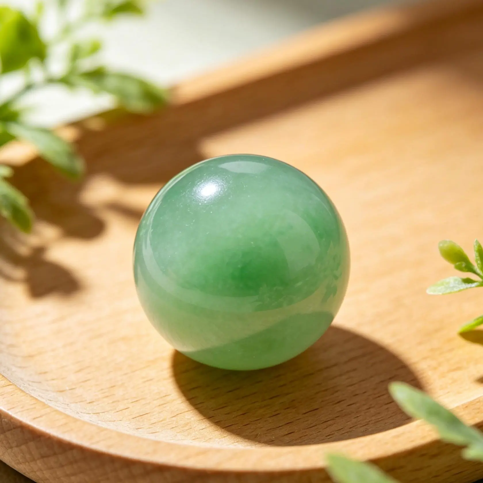 Green Night Gem Glow Ornament – Feng Shui Wealth Attractor, Natural Luminescent Stone