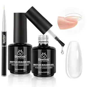 Beetles Builder Gel for Nails 7 in 1 Nail Builder Strengthener Gel Clear Color Builder Extension Nail Gel for Holiday Nail Art Design for Girls #Summervibes