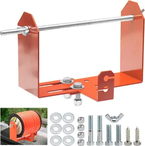 Weed Wacker Commercial Trimmer Line Holder | Adjustable Width (4.5-9.54) | with Mounting Hardware & Low Profile Steel Bracket for 3 Or 5 Pound Line Spool, Orange