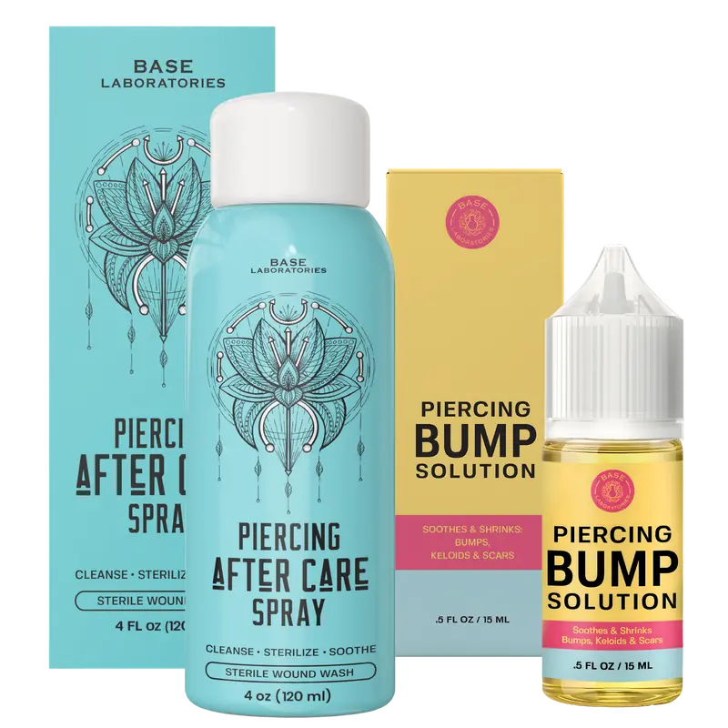 Piercing Bump Recovery Duo – Piercing Aftercare Kit with Saline Spray + Bump Oil for Nose Piercing Bumps, Ear Piercing Bumps, Daily Piercing Care & Skin Repair