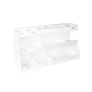 212 MAIN TrippNT Deluxe Booster Workstation - Lightweight PVC Desk Organiser with Compartment and 3 Shelves for Office Stationery & Supplies