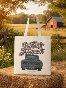 Wyatt Flores Drive All Night Tote Bag – Vintage Country Truck Aesthetic Canvas Bag