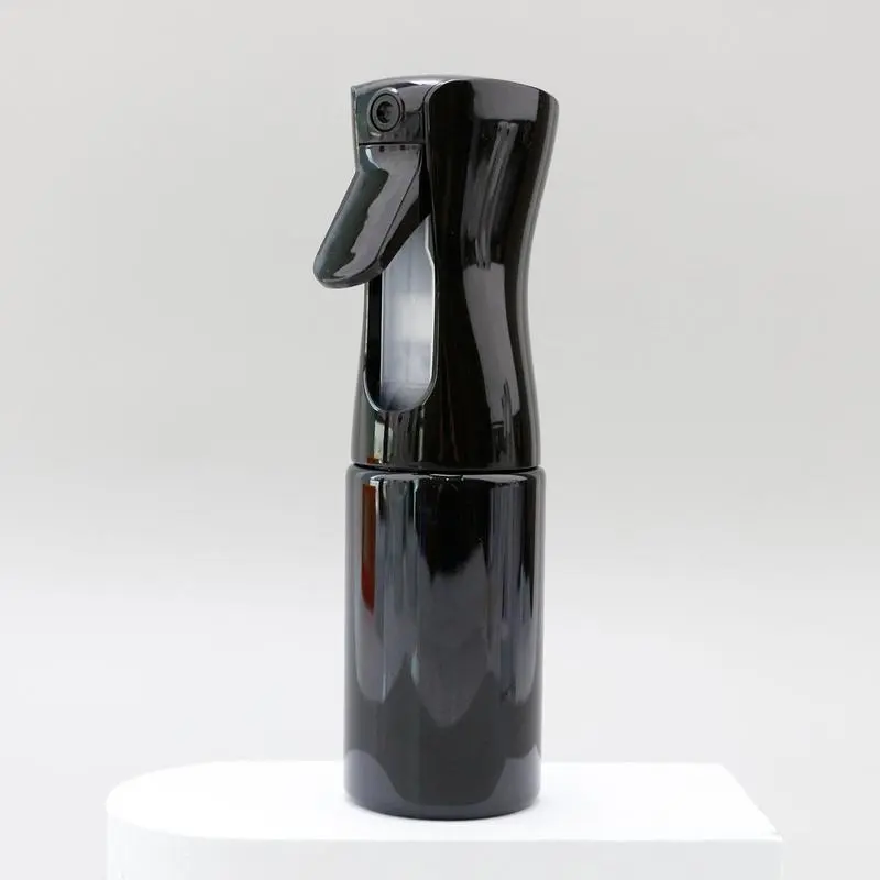 Continuous Spray Bottle with Ultra Fine Mist- Continuous Mister Spray Bottle for Hairstyling,Cleaning,Plants, Pets,Barbers, Salons,High Pressure Spray Bottle,Portable Refillable Mist Sprayer (black-7.04oz/200ml) jar