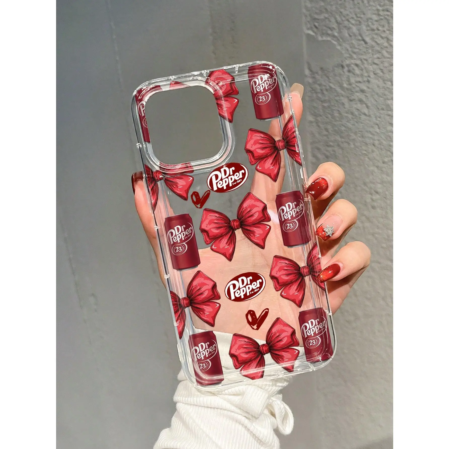 A cute bowknot print shockproof phone case, suitable as a gift for both men and women, compatible with iPhone 17/16/15/14/13/12/11/X/XS/XS Max, making it the perfect holiday gift for friends, family, or yourself., Cover, Accessories, Cellphone, Handheld s
