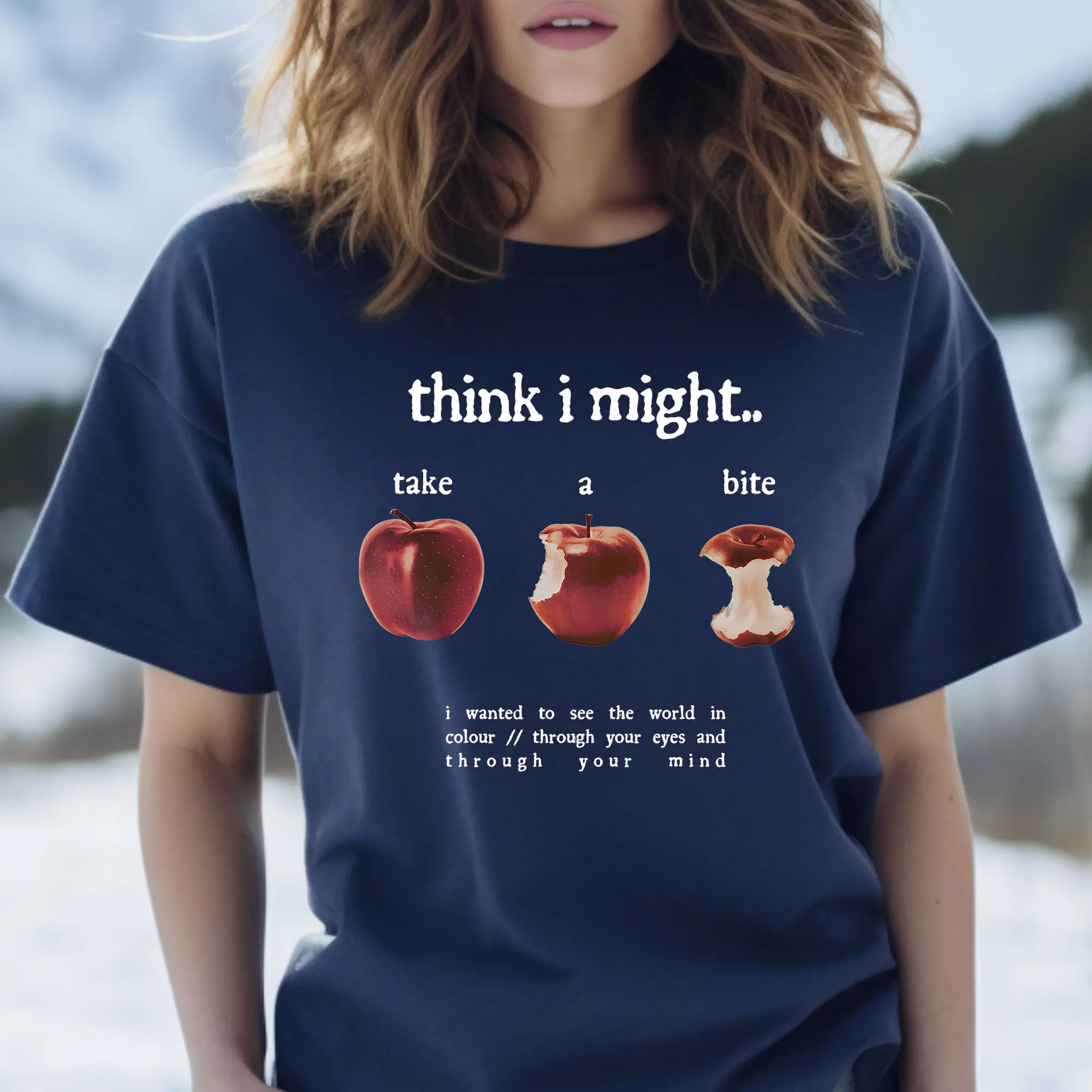 Think I Might Take A Bite Beabadoo T-shirt Premium Cotton Tee Timeless Cotton Tee Cool & Casual Shirt All-Use T-Shirt fo Essential for All