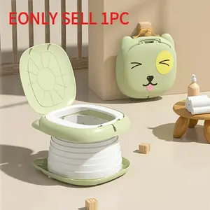 Children's car folding toilet outdoor camping emergency artifact travel small toilet out portable urinal