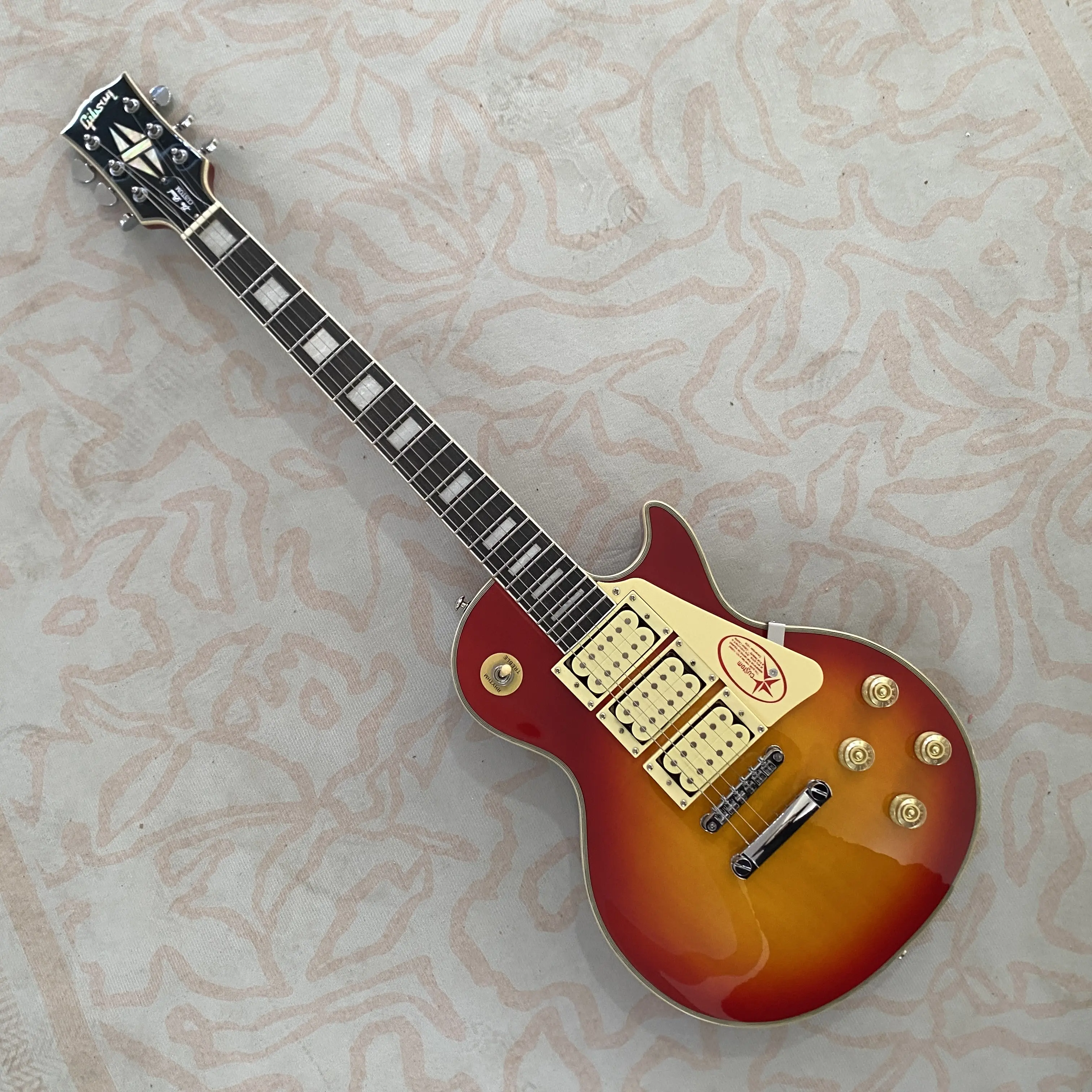 6-String LP Electric Guitar - 22 Frets, Mahogany Body, 3H pickups，Rosewood Fingerboard, Chrome-Plated
