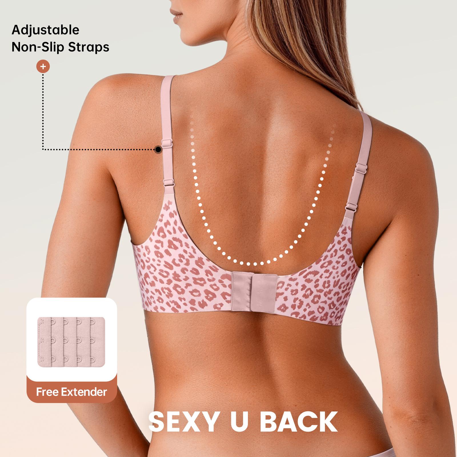 OEAK｜Jelly Bra, Leopard Print, Wireless Bras, Seamless Bra, Natural Lift & Buttery Soft