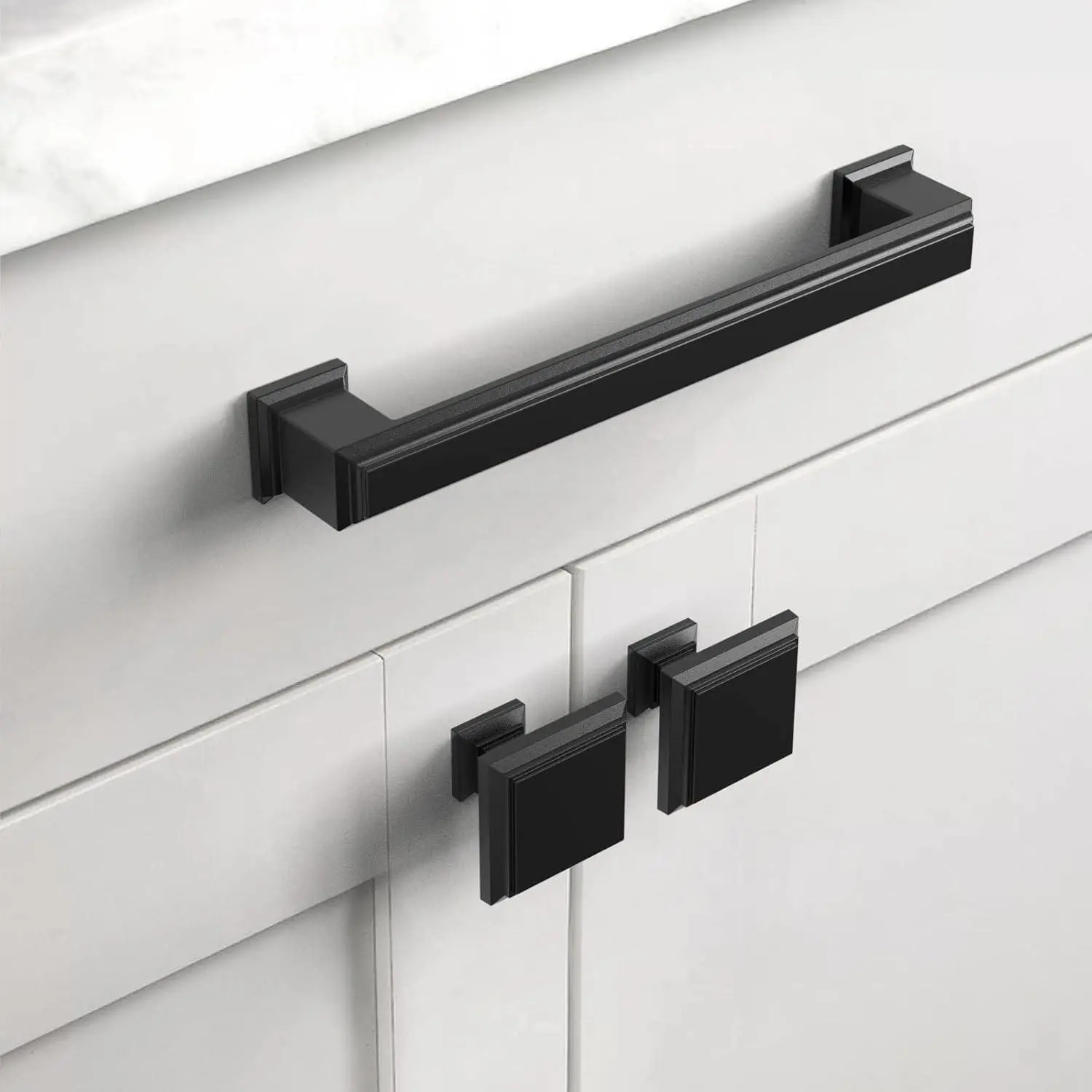 Matte Kitchen Cabinet Handles, Door Handles Interior, Anti-Scratch Modern Design, Durable High-Strength Material, Universal Installation Fit, Door Hardware