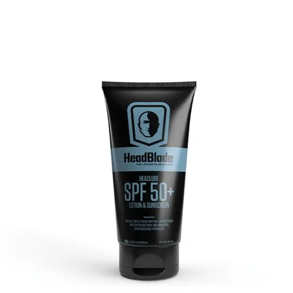 HeadLube SPF 50+ Head Sunscreen Lotion - 5oz, Reef Safe, Dome, Water Resistant, Lightweight, Greaseless, Easy to Rub, Retinyl-Free SPF, Men's Haircare Moisturizer