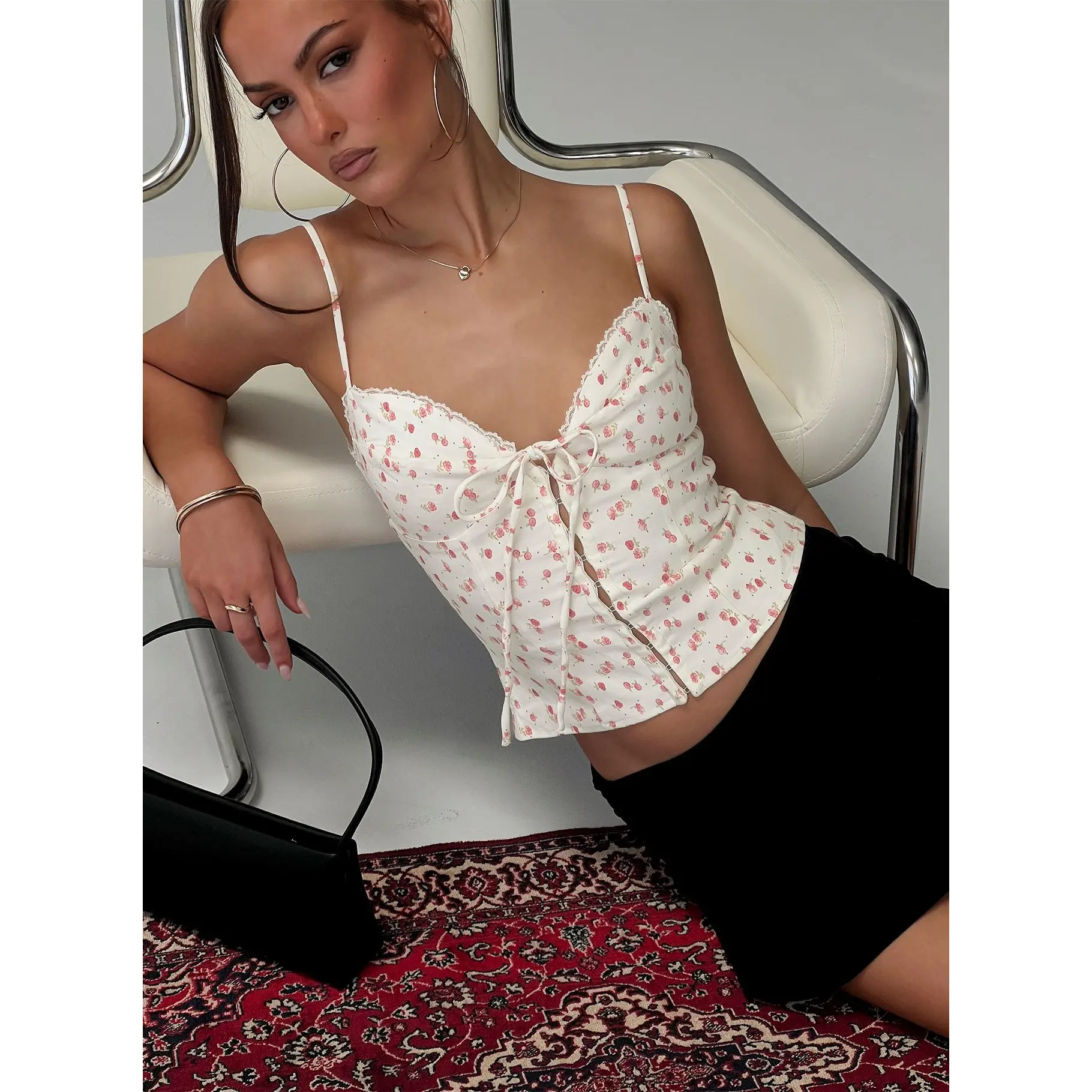 Nataliah Plunge Top Floral
