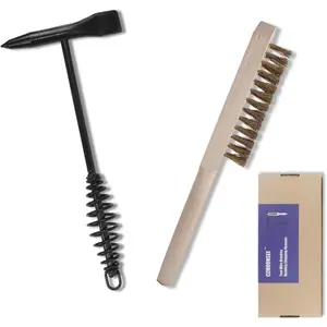 Welding Chipping Hammer with Spiral Spring Handle,11 Inch,Wire Brush,10 Inch,Welding Hammer Slag Removal Tool Set