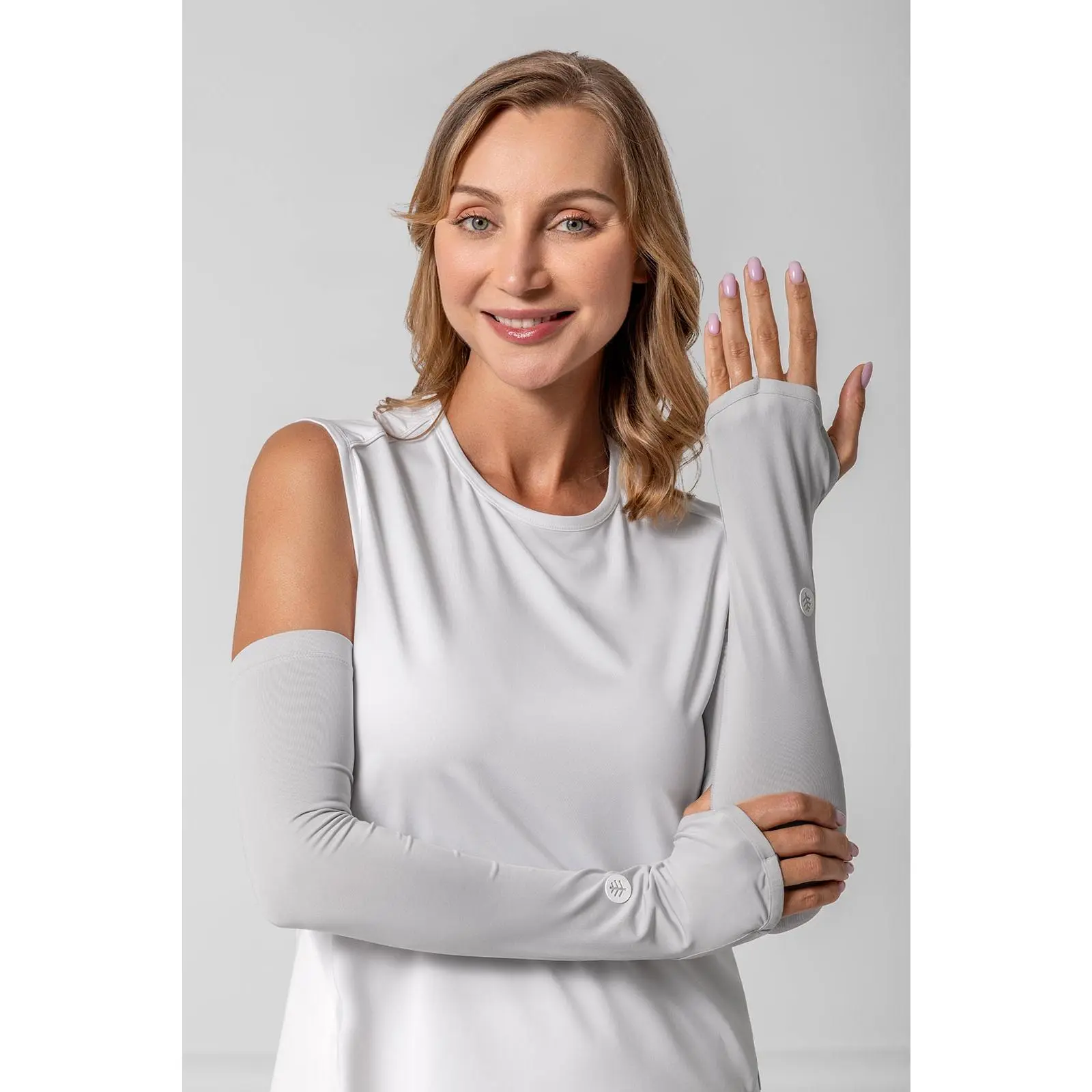 Women's Backspin Performance Arm Sleeves | Sleek Grey