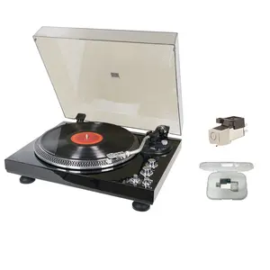 Record Player.1 pieces AT3600L Record Needle Replacement,Belt drive turntable.Turntable with Out Audio Wireless,Vintage Turntable.Belt-Driven Turntabl.RCA Line LP Vinyl Players for Sound.2-Speed.Piano high gloss black.Gift for Music Lovers!