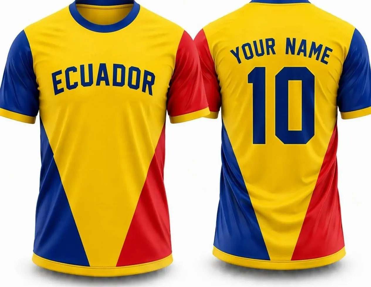 Ecuador Personalized Jersey 2026 - Custom Football Jesey Shirts, National Pride T Shirts for Men Women Youth Team Fans Polo Shirt, S-5XL Unisex TCGD
