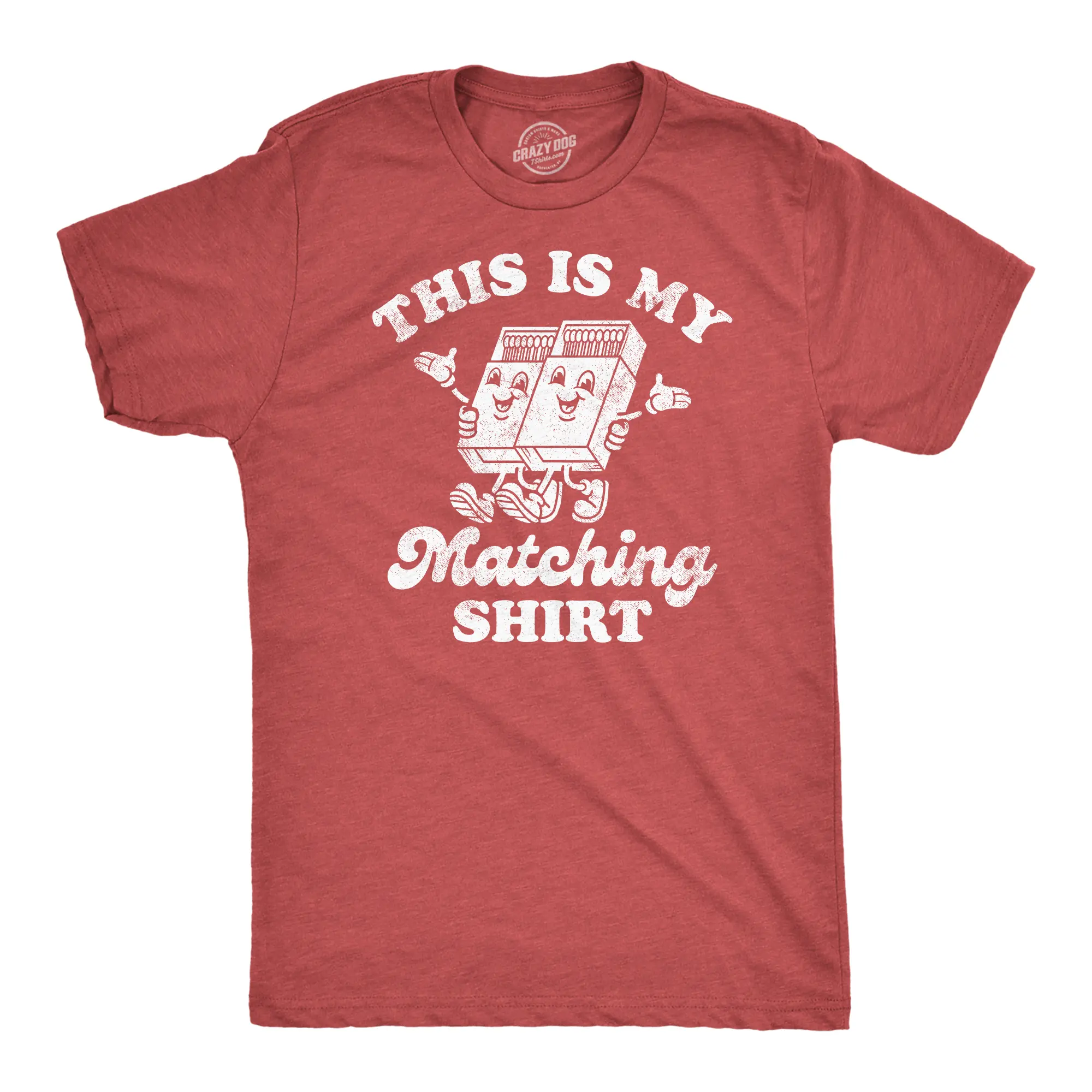 Mens This is My Matching Shirt Funny Couples Shirt Matchbox Tee for Guys Mens Funny T Shirts Cool Vintage Fashion T-Shirt Gift Classic Menswear Love Apparel for Men Novelty Tees for Guys Red -