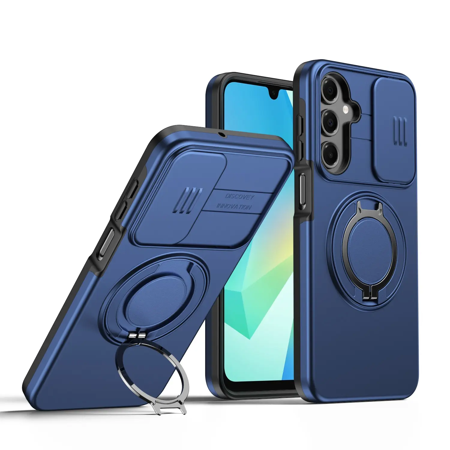 New Dual Layer Shockproof Protective Soft Hard 2-In-1 Phone Case for Samsung Galaxy A16 A17 A26 A27 F17 5g/4g, 360 Rotating Magnetic Stand, Camera Cover Protection, Casing, Smartphone Casing