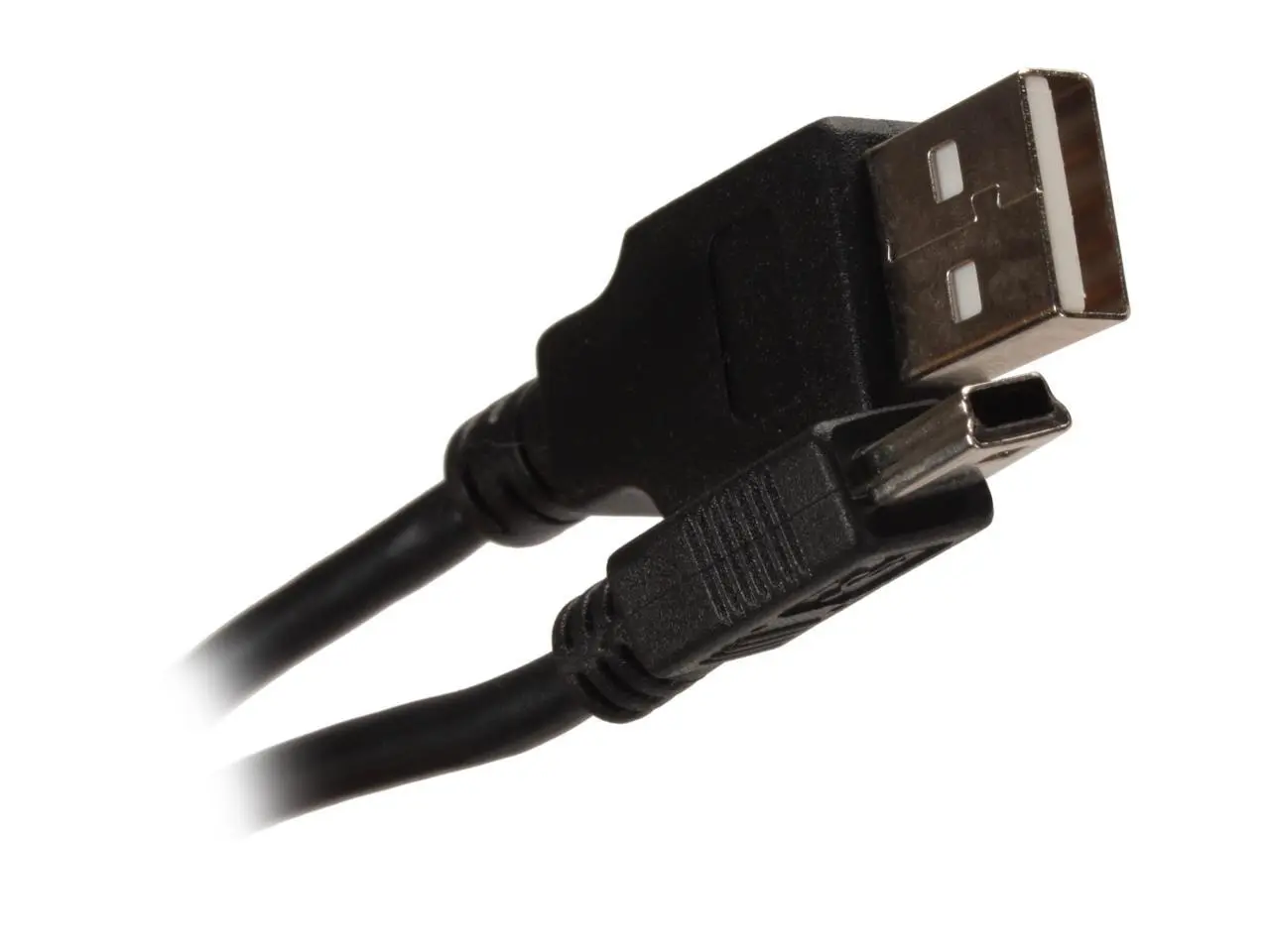 Nippon Labs MINIUSB-10 10 ft. USB 2.0 Type A Male to USB Type B Adapter Male Cable, Black