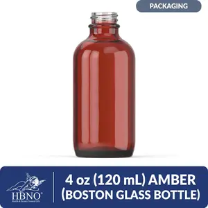 4 oz (120 ml) Amber Glass Bottle (Boston)