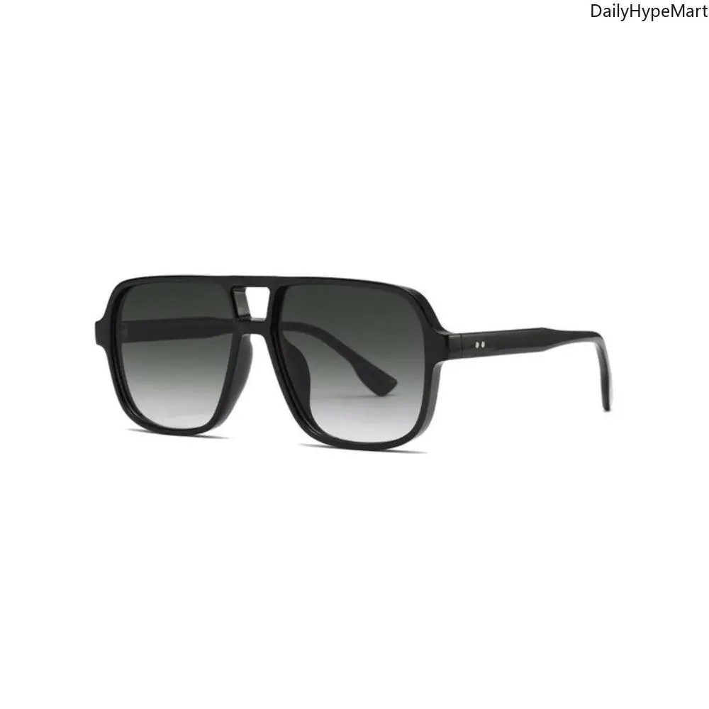 Unisex Trendy Vintage Square Casual Aviator Sunglasses - UV Blocking, Stylish Shades for Outdoor, Daily Wear, Trendy Vintage Sunglasses, Funky, Peppy, Stylish Sunglasses
