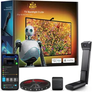 TV Backlight 3 Lite - Fish-Eye, Sync 55-65", RGBICW, Voice & APP Control Led Screen Display Color Accurate