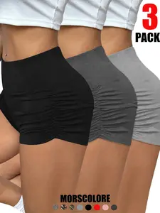 Women's All Over Print Skinny Shorts, Casual Comfy Breathable Shorts for Daily Wear, Ladies Bottoms for All Seasons